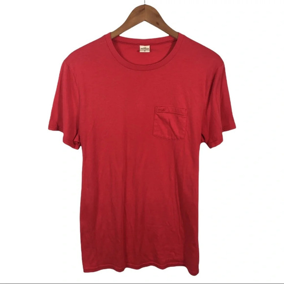 TS109 Hollister California HCO Logo Pocket Crew Neck T Shirt M - Picture 1 of 4